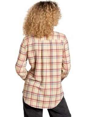 Toad&Co Cream Plaid Button-Down Shirt with Red and Blue Checks